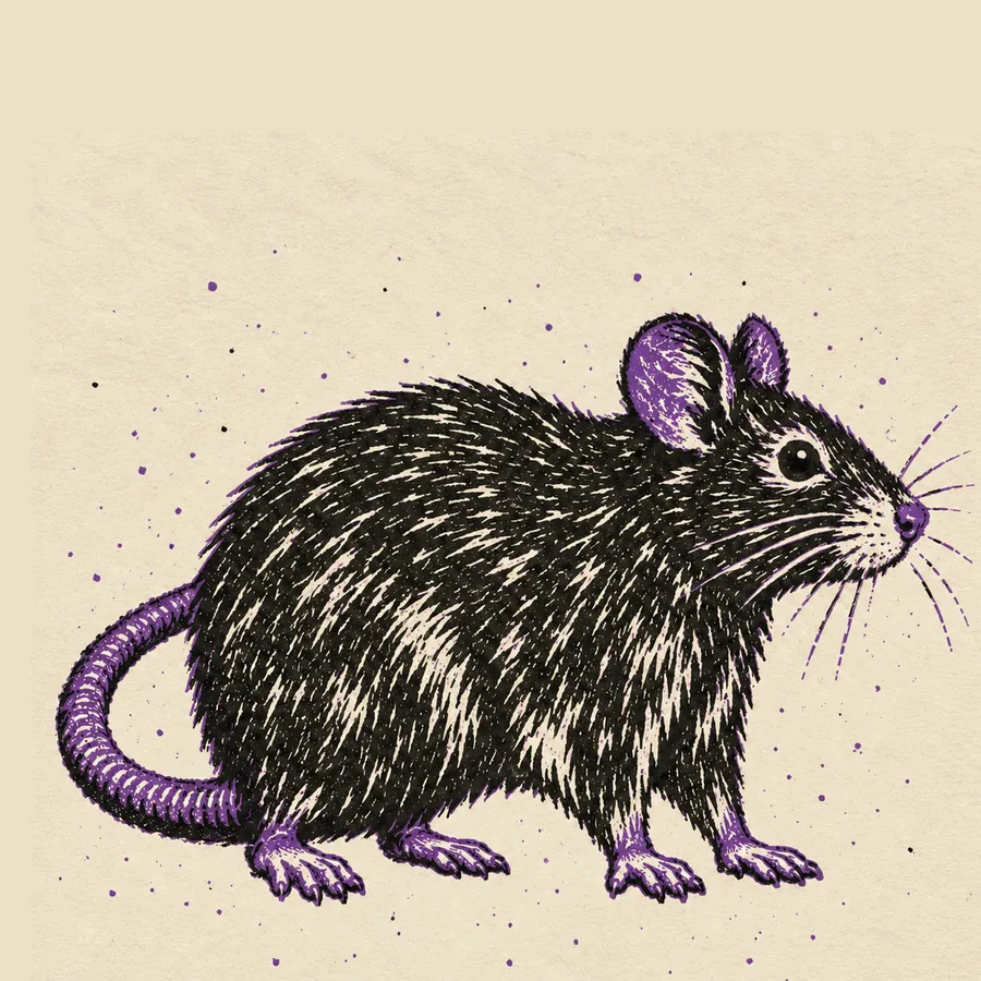 Cell 5, the DeepSeek rat, printed in two inks